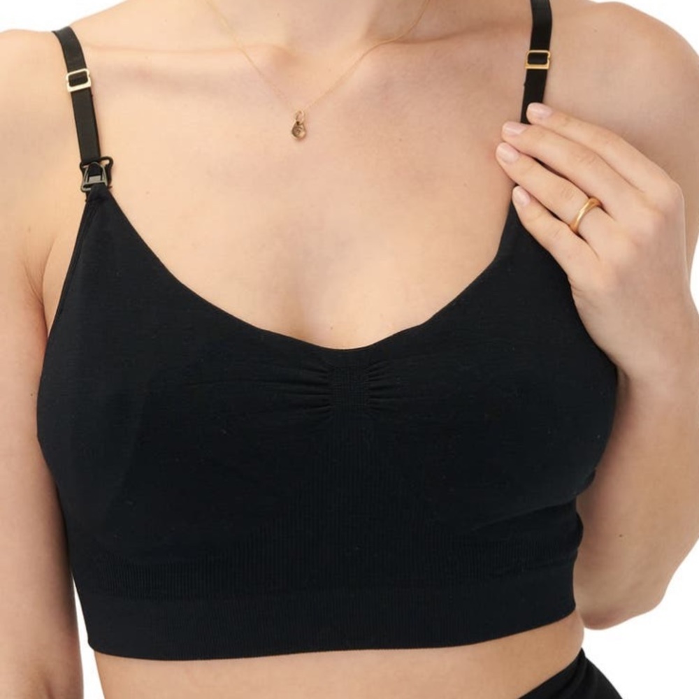 Hatch the Essential Maternity Pumping and Nursing Bra - Black Medium